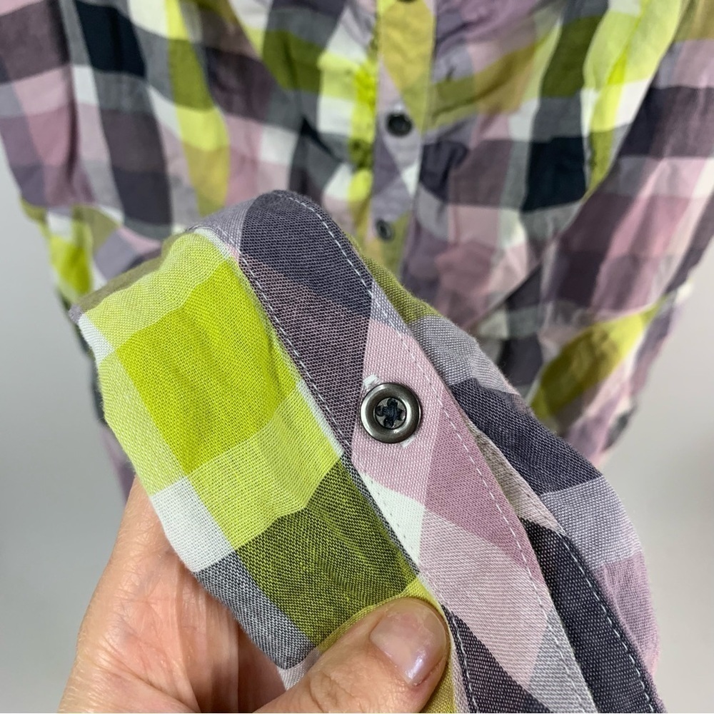 Torrid Multi Plaid Challis Button Front Midi Dres… - image 8